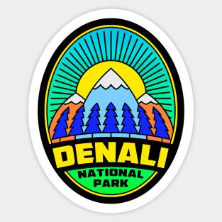 DENALI NATIONAL PARK ALASKA MOUNTAINS NATURE HIKING Sticker